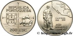 PORTUGAL 200 Escudos João Rodrigues Cabrilho, carte de l’Amérique du Nord 1992 Lisbonne