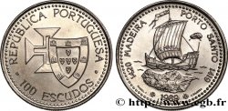 PORTOGALLO 100 Escudos Découvertes Portugaises de Madère 1420 et Porto Santo 1419 1989 