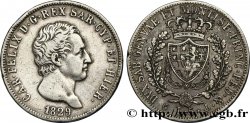 ITALIEN - KÖNIGREICH SARDINIEN 5 Lire Charles-Félix 1829 Gênes