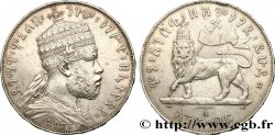 ETHIOPIA 1 Birr roi Menelik II EE1887 1895 Paris