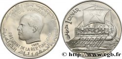 TUNESIEN 1 Dinar Proof Habib Bourguiba - Les Phéniciens 1969 