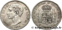ESPAGNE 5 Pesetas Alphonse XII 1875 Madrid TTB 