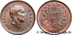 SARAWAK 1 Cent Sarawak Rajah C.V. Brooke 1937 Heaton