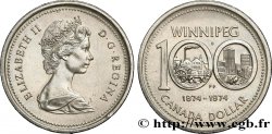 KANADA 1 Dollar Elisabeth II / centenaire de Winnipeg 1974 