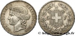 SVIZZERA  5 Francs Helvetia 1890 Berne