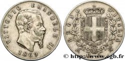 ITALIE 5 Lire Victor Emmanuel II 1869 Milan