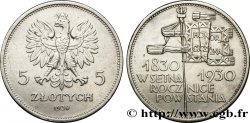 POLEN 5 zloty, centenaire de la révolte de 1830-1831 1930 Varsovie
