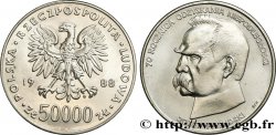 POLONIA 50.000 Zlotych 70e anniversaire de l’indépendance polonaise - Maréchal Pilsudski 1988 Varsovie