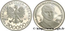 POLOGNE 200.000 Zlotych Proof - le général Leopold Okulicki 1991 Varsovie