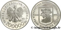 POLOGNE 200.000 Zlotych Proof - 750 anniversaire de la ville de Szczecin 1993 Varsovie