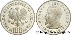 POLONIA 100 Zlotych Proof Henryk Sienkiewicz 1977 Varsovie