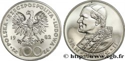 POLAND 100 Zlotych Proof visite du pape Jean-Paul II 1982 