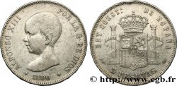 ESPAÑA 5 Pesetas Alphonse XIII 1er type 1890 Madrid BC+ 
