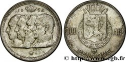 BELGIQUE 100 Francs portraits des quatre rois de Belgique, légende française 1950 