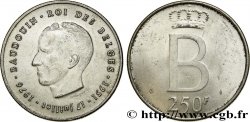 BELGIQUE 250 Francs jubilé d’argent du roi Baudouin légende française 1976 Bruxelles