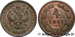 AUTRICHE 4 Kreuzer aigle bicéphale 1861 Vienne