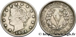 STATI UNITI D AMERICA 5 Cents Liberty Nickel 1904 Philadelphie