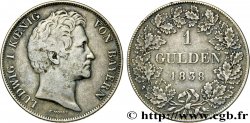 GERMANY - BAVARIA 1 Gulden Louis Ier 1838 Münich VF 