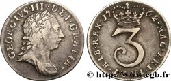 UNITED KINGDOM 3 Pence Georges III 1762 