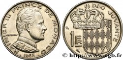 MONACO 1 Franc Rainier III / écu couronné 1966 Paris