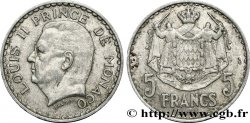 MONACO 5 Francs Louis II / armoiries 1945 Paris