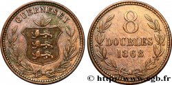 GUERNSEY 8 Doubles armes du baillage de Guernesey 1868 Heaton