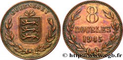 GUERNESEY 8 Doubles armes du baillage de Guernesey 1945 Heaton