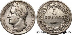 BELGIQUE - ROYAUME DE BELGIQUE - LÉOPOLD Ier 5 Francs tête laurée 1832 Bruxelles