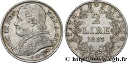 VATICAN ET ÉTATS PONTIFICAUX 2 Lire Pie IX an XXII 1867 Rome