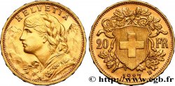 SUIZA 20 Francs or &nbsp;Vreneli&nbsp; 1927 Berne