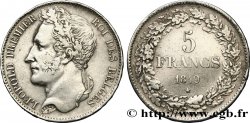 BELGIQUE 5 Francs Léopold Ier tête laurée 1849 