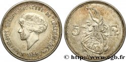 LUXEMBOURG 5 Francs Grande-Duchesse Charlotte 1929 
