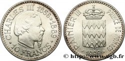 MONACO 10 Francs Charles III 1966 Paris