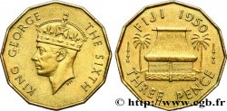 FIYI 3 Pence Georges  VI / maison traditionnelle 1950  MBC 