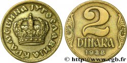 YOUGOSLAVIE 2 Dinara couronne 1938 