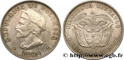 COLOMBIA 50 Centavos 1892 