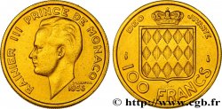 MONACO Essai de 100 Francs or Rainier III 1956 Paris