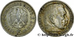 GERMANY 5 Reichsmark Maréchal Paul von Hindenburg 1936 Hambourg