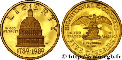 ÉTATS-UNIS D&nbsp;AMÉRIQUE 5 Dollars Proof bicentennaire du Congrès 1989 