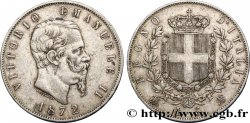 ITALIA 5 Lire Victor Emmanuel II 1872 Milan