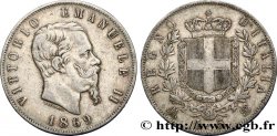 ITALIE 5 Lire Victor Emmanuel II 1869 Milan