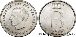 BELGIQUE 250 Francs jubilé d’argent du roi Baudouin légende française 1976 Bruxelles