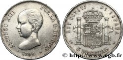 ESPAGNE 5 Pesetas Alphonse XIII 1er type 1892 Madrid