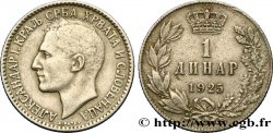 YUGOSLAVIA 1 Dinar Alexandre Ier 1925 Bruxelles