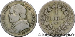VATICANO Y ESTADOS PONTIFICIOS 1 Lire Pie IX an XXI 1867 Rome