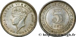 MALAISIE 5 Cents Georges VI 1941 