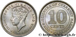 MALESIA 10 Cents Georges VI 1941 