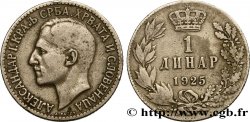 YUGOSLAVIA 1 Dinar Alexandre Ier 1925 Poissy
