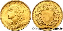 SWITZERLAND 20 Francs or  Vreneli  1927 Berne