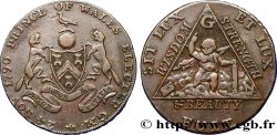 BRITISH TOKENS OR JETTONS 1/2 Penny franc-maçonnique Middlesex pour l’élévation du Prince de Galles au titre de Grand-Maître 1790 